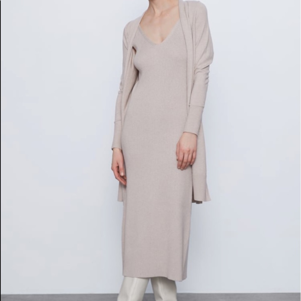 Ribbed knit dress
